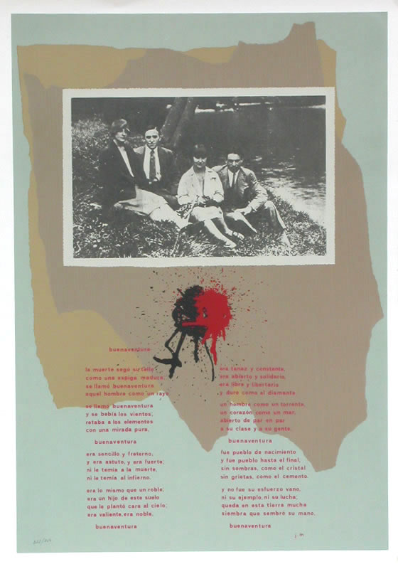 Javier Cebrián - Durruti - 70 x 50 cm. - 1977