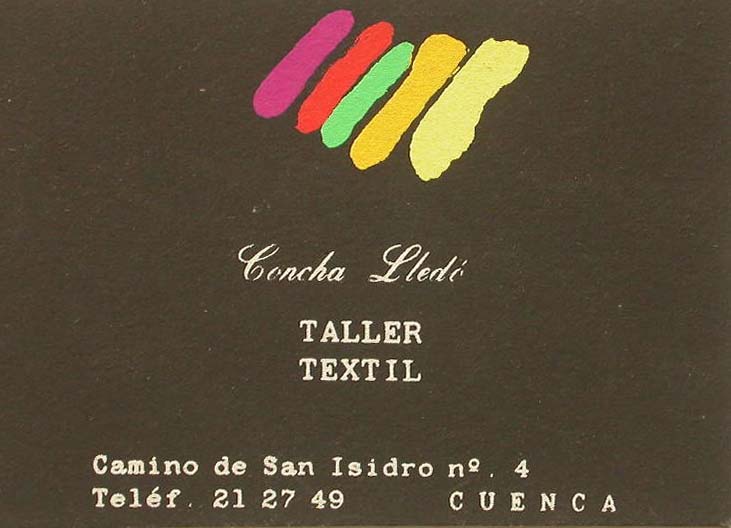 Javier Cebrián - Concha Lledó. Taller Textil - 8 x 11  cm. - 1980